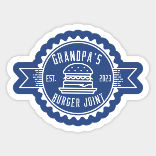 Grandpa's Bar and Grill Burger Design Sticker